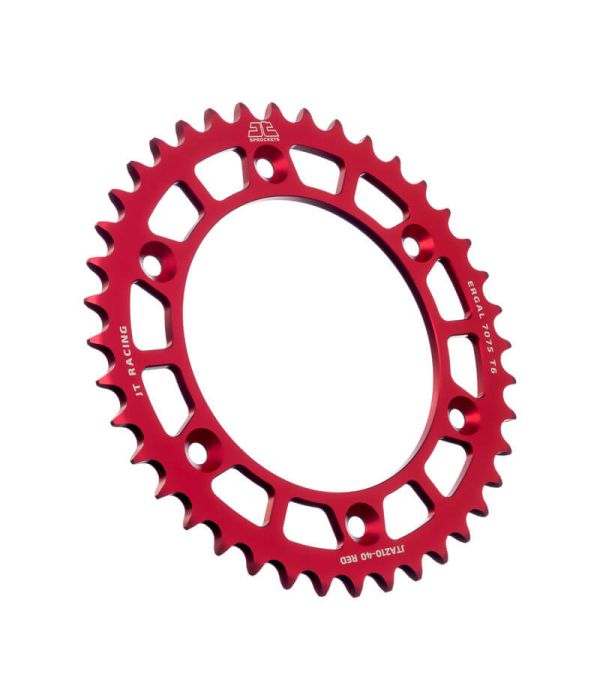Couronne ALU 49 dents ROUGE