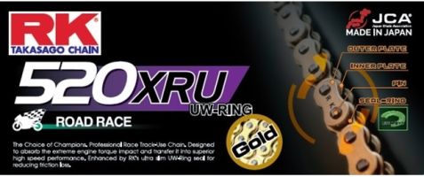 Chaine RK 520 XRU UW'Ring RACE 114M