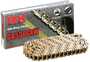 Chaine RK 530 XW'Ring hyper renforcée couleur or 112 M