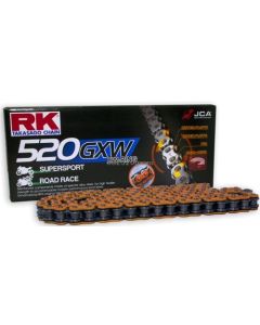 Chain RK 520 XW'Ring hyper reinforced ORANGE 130 L