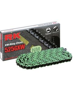 Chain RK 525 XW'Ring hyper reinforced green 100 L