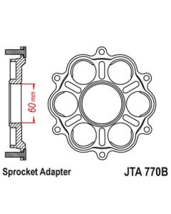 Aluminium JT rear sprocket carrier
