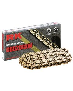 Chaine RK 520 XW'Ring hyper renforcée couleur or 104 M