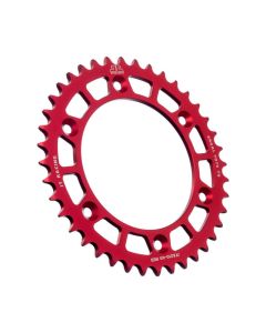 Couronne ALU 49 dents ROUGE