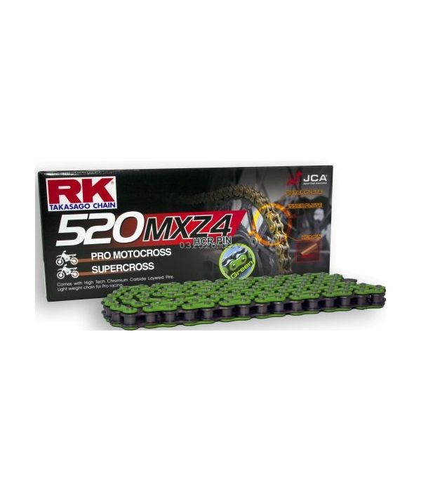 Chain RK 520 racing cross green 116 L