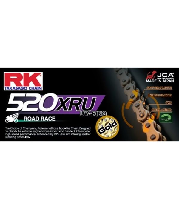 Rivet master link RK 520 XRUGB gold